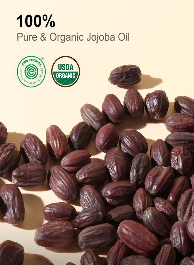 Yoken Organic Jojoba Oil Glass Bottle 8 fl oz, USDA Certified 100% Pure & Natural Jojoba Oil for Hair, Skin & Face, Cold Pressed Unrefined Hexane Free, Deeply Moisturizing Body Serum Oils for Gua Sha - Image 2